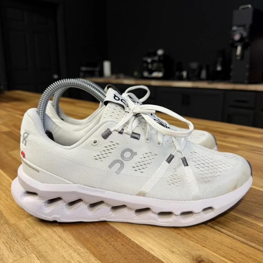 On Cloudsurfer Womens Size 8 White Frost Athletic Running Walking Shoes Sneakers